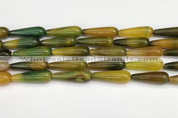 CTR416 15.5 inches 10*30mm teardrop agate beads wholesale