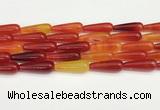 CTR418 15.5 inches 10*30mm teardrop agate beads wholesale