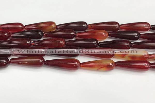 CTR421 15.5 inches 10*30mm teardrop agate beads wholesale