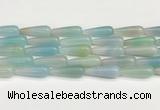 CTR424 15.5 inches 10*30mm teardrop agate beads wholesale