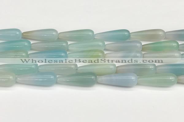 CTR424 15.5 inches 10*30mm teardrop agate beads wholesale