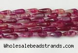 CTR440 15.5 inches 8*20mm faceted teardrop agate beads wholesale