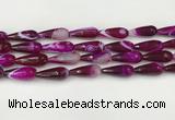 CTR441 15.5 inches 8*20mm faceted teardrop agate beads wholesale