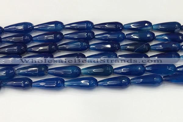 CTR442 15.5 inches 8*20mm faceted teardrop agate beads wholesale