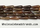 CTR452 15.5 inches 10*30mm faceted teardrop agate beads wholesale