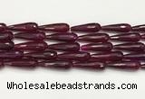 CTR453 15.5 inches 10*30mm faceted teardrop agate beads wholesale