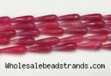 CTR455 15.5 inches 10*30mm faceted teardrop agate beads wholesale