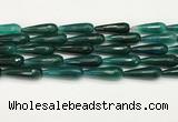 CTR462 15.5 inches 10*30mm faceted teardrop agate beads wholesale