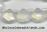 CTR602 Top drilled 10*10mm faceted briolette opalite beads wholesale