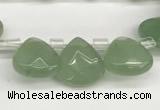 CTR607 Top drilled 10*10mm faceted briolette green aventurine beads