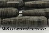 CTR62 15.5 inches 10*40mm faceted teardrop zebra jasper beads