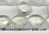 CTR632 Top drilled 13*13mm faceted briolette opalite beads wholesale