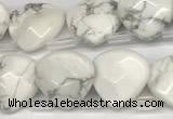 CTR633 Top drilled 13*13mm faceted briolette white howlite beads