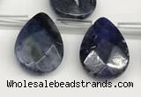 CTR702 Top drilled 12*16mm faceted briolette sodalite beads