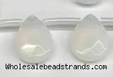 CTR704 Top drilled 12*16mm faceted briolette opalite beads wholesale