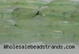 CTR72 15.5 inches 6*16mm faceted teardrop green rutilated quartz beads