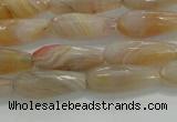 CTR80 15.5 inches 6*16mm faceted teardrop yellow agate beads