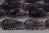 CTR94 15.5 inches 8*20mm faceted teardrop dogtooth amethyst beads