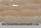 CTR96 15.5 inches 8*20mm faceted teardrop pink aventurine beads