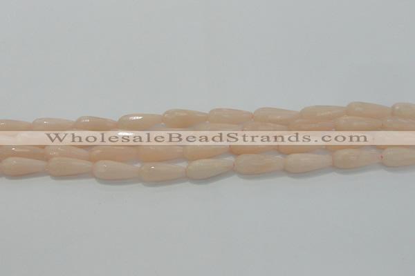 CTR96 15.5 inches 8*20mm faceted teardrop pink aventurine beads