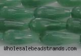 CTR97 15.5 inches 8*20mm faceted teardrop green aventurine beads