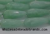 CTR98 15.5 inches 8*20mm faceted teardrop jade gemstone beads