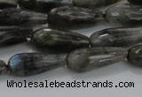 CTR99 15.5 inches 8*20mm faceted teardrop labradorite beads