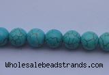 CTU04 15.5 inches 10mm round blue turquoise strand beads Wholesale