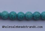 CTU05 15.5 inches 12mm round blue turquoise strand beads Wholesale