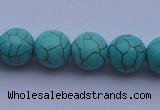 CTU10 15.5 inches 25mm round blue turquoise strand beads Wholesale