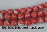 CTU1002 15.5 inches 8mm round synthetic turquoise beads wholesale