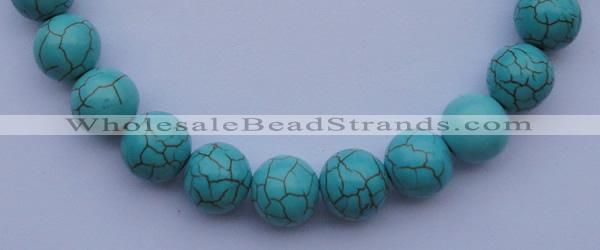 CTU11 15.5 inches 30mm round blue turquoise strand beads Wholesale