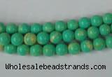 CTU1161 15.5 inches 6mm round synthetic turquoise beads wholesale