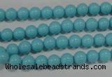 CTU1212 15.5 inches 8mm round synthetic turquoise beads