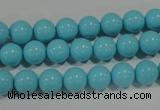 CTU1213 15.5 inches 10mm round synthetic turquoise beads