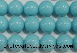 CTU1215 15.5 inches 14mm round synthetic turquoise beads