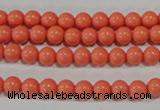 CTU1312 15.5 inches 6mm round synthetic turquoise beads