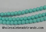 CTU1380 15.5 inches 4mm round synthetic turquoise beads