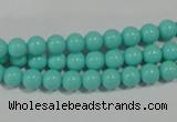 CTU1381 15.5 inches 5mm round synthetic turquoise beads