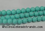 CTU1382 15.5 inches 6mm round synthetic turquoise beads