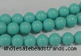 CTU1383 15.5 inches 8mm round synthetic turquoise beads