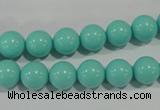 CTU1384 15.5 inches 10mm round synthetic turquoise beads