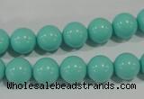 CTU1385 15.5 inches 12mm round synthetic turquoise beads