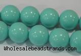 CTU1386 15.5 inches 14mm round synthetic turquoise beads