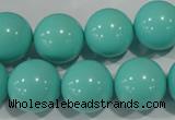 CTU1388 15.5 inches 18mm round synthetic turquoise beads