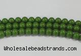 CTU1390 15.5 inches 4mm round synthetic turquoise beads