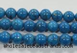 CTU1623 15.5 inches 10mm round synthetic turquoise beads