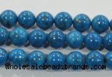 CTU1624 15.5 inches 12mm round synthetic turquoise beads