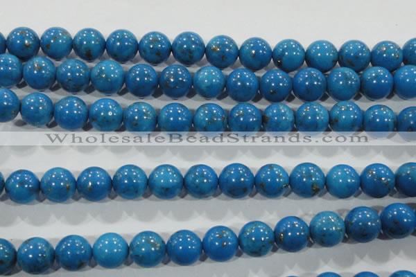 CTU1625 15.5 inches 14mm round synthetic turquoise beads