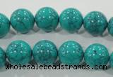 CTU1676 15.5 inches 14mm round synthetic turquoise beads